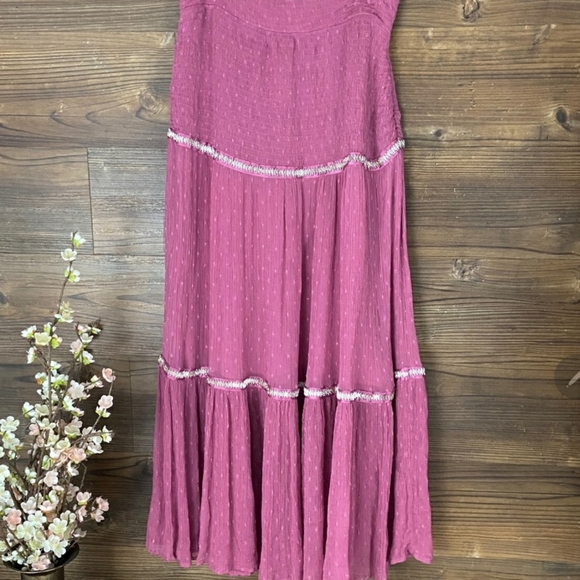 **1 SZ 8 LEFT***Free People Ella's Tiered Midi Skirt - Picture 3 of 10